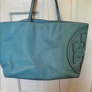 Tory Burch Blue Leather Tote